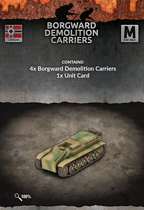 Flames of War: German: Borgward Demolition Carriers (x4)