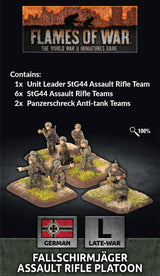 Flames of War: German: Fallschirmjager Assault Rifle Platoon (x31 figs Plastic)