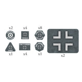 Flames of War: German: EW Tokens (x20) & Objectives (x2)