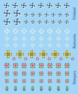 Flames of War: German: Axis Allies Decals (x4)