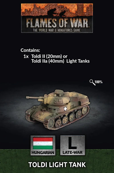 Flames of War: Hungarian: Toldi tank (x1)