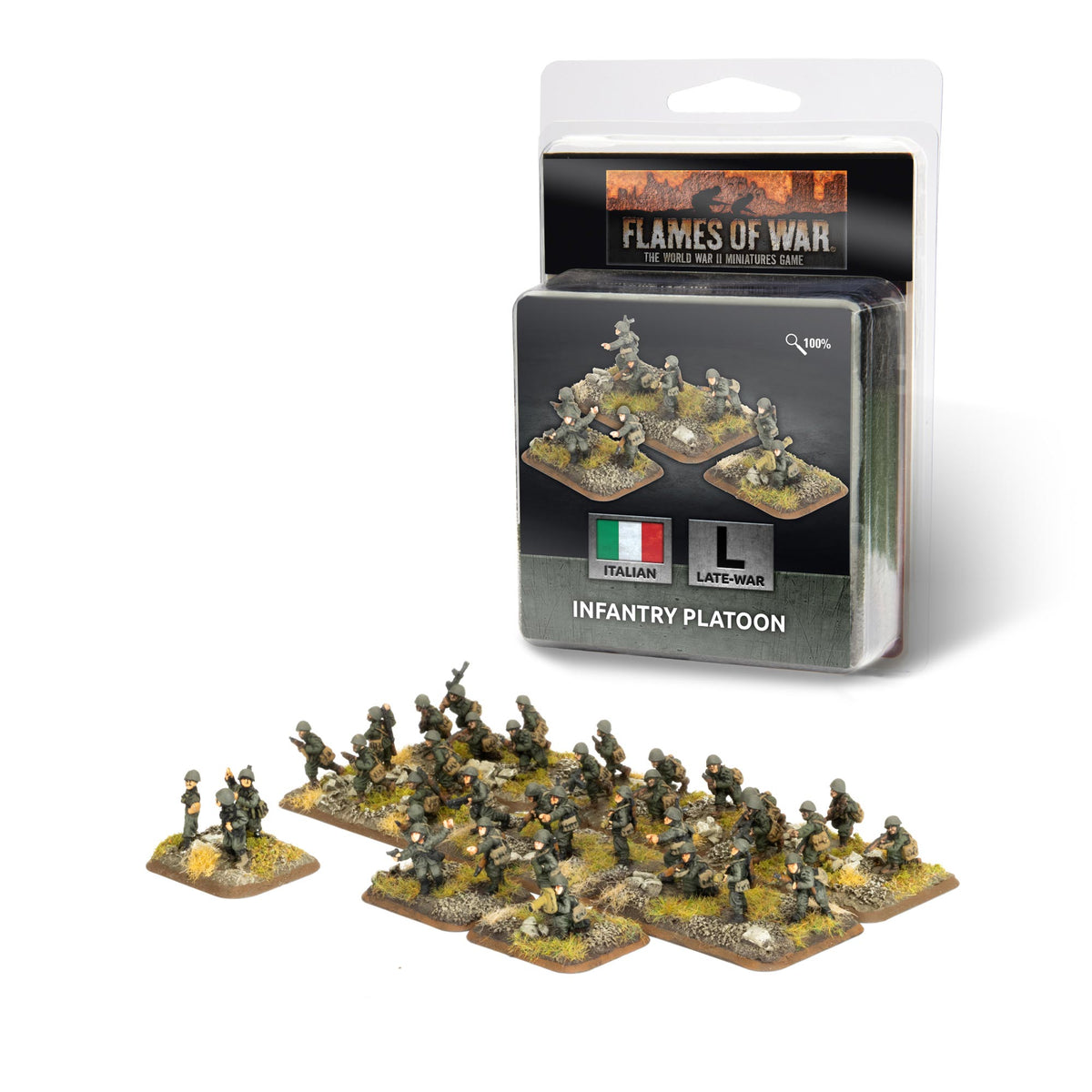 Flames of War: Italian: Infantry Platoon (x32 Figures)