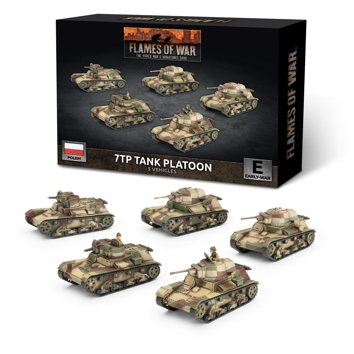 Flames of War: Polish: 7TP Tank Platoon (x5 Plastic) - Pre-Order