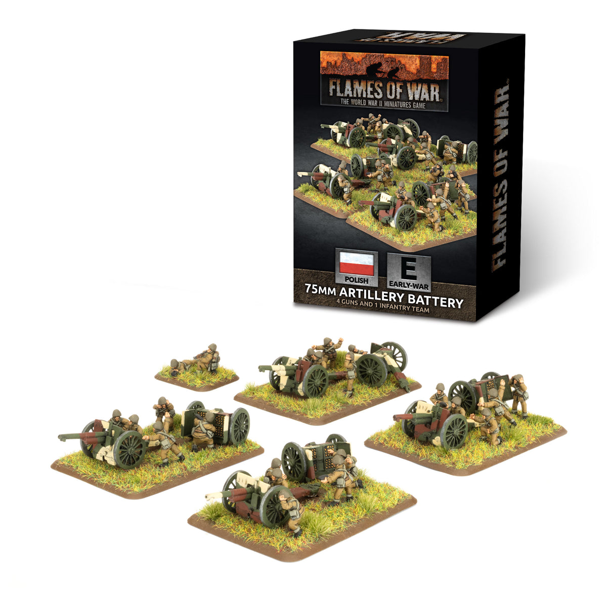 Flames of War: Polish: 75mm Artillery Battery - Pre-Order