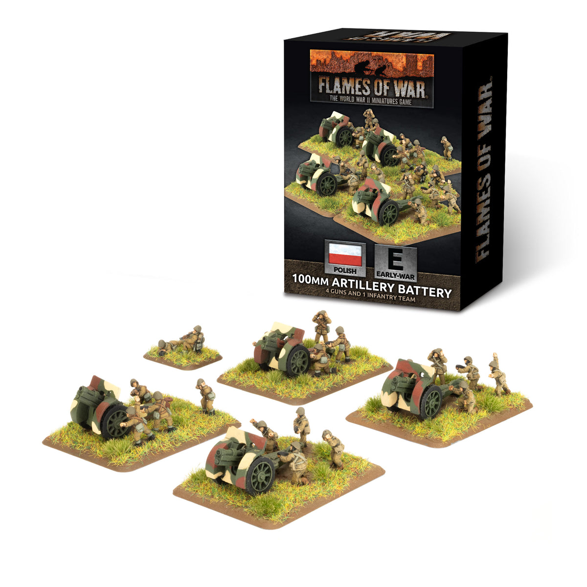 Flames of War: Polish: 100mm Artillery Battery - Pre-Order