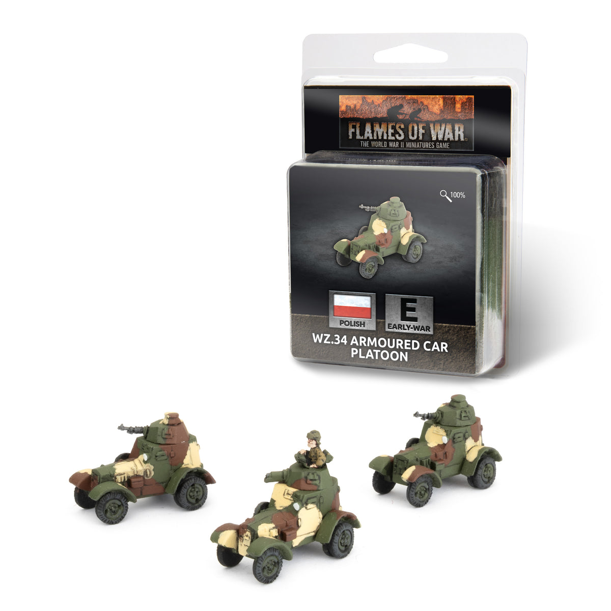 Flames of War: Polish: wz.34 Armoured Car Platoon (x3) - Pre-Order
