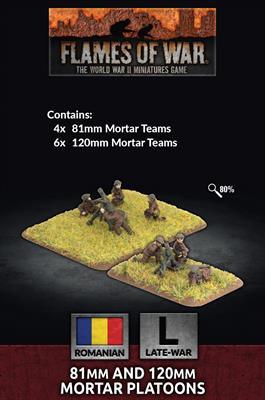 Flames of War: Romanian: 81mm and 120mm Mortar Platoons (x10)