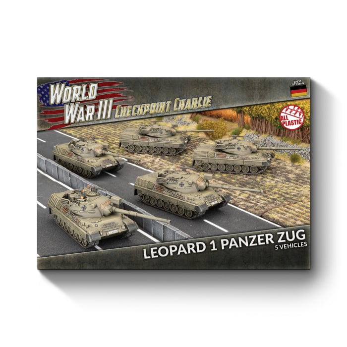 WWIII: West German: Leopard 1 Panzer Zug (x5 Plastic)