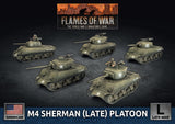 Flames of War: American: M4 Sherman (Late) Platoon (x5 Plastic)