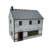 Battlefield Accessories: Double Story Shop - White render - 28mm (TTR)