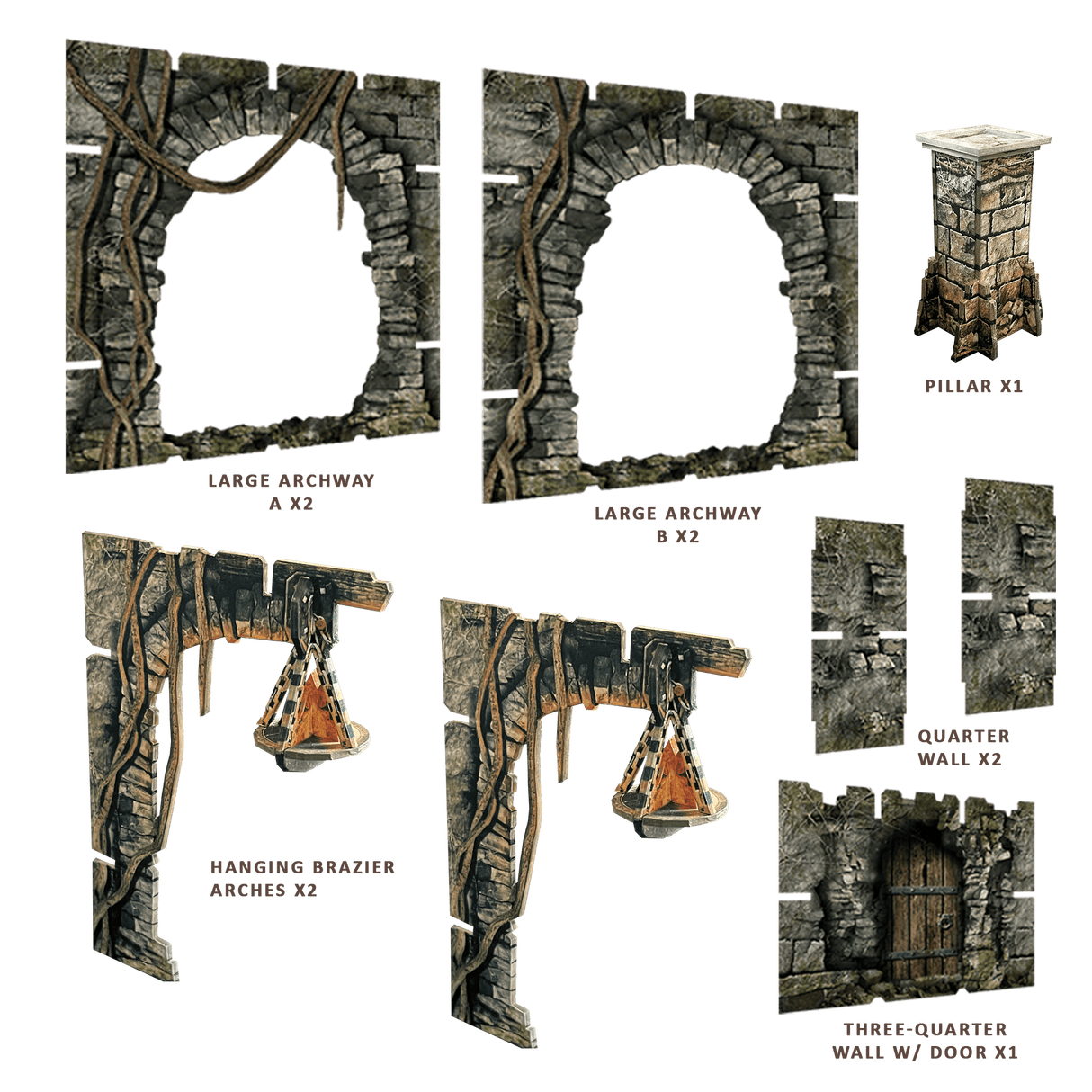 Maladum Dungeon Walls Archways