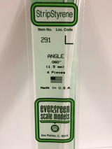 Evergreen White Polystyrene Angle 0.060 x 14" / 1.5mm x 36cm (4)