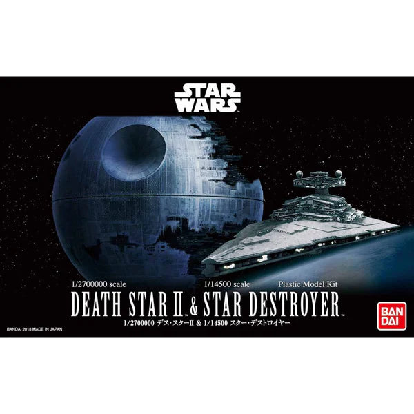 Bandai Star Wars STAR WARS 1/2,700,00 DEATH STAR II & 1/14,500 STAR DESTROYER