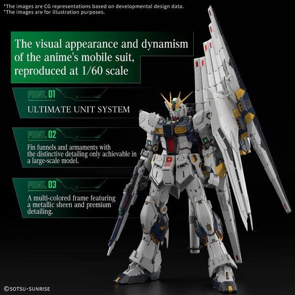 Bandai PG Unleashed 1/60 Nu Gundam