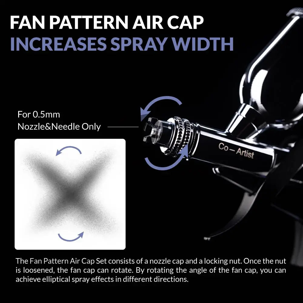 Gaahleri Airbrush Fan Pattern Air Cap for GHAC-Swallowtail