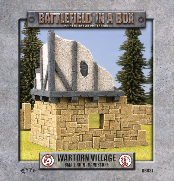 Battlefield in a Box: Wartorn Village: Small Ruin - Sandstone