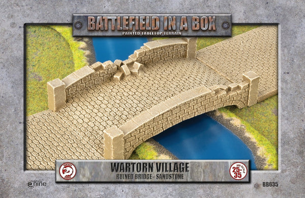 Battlefield in a Box: Wartorn Village: Ruined Bridge - Sandstone