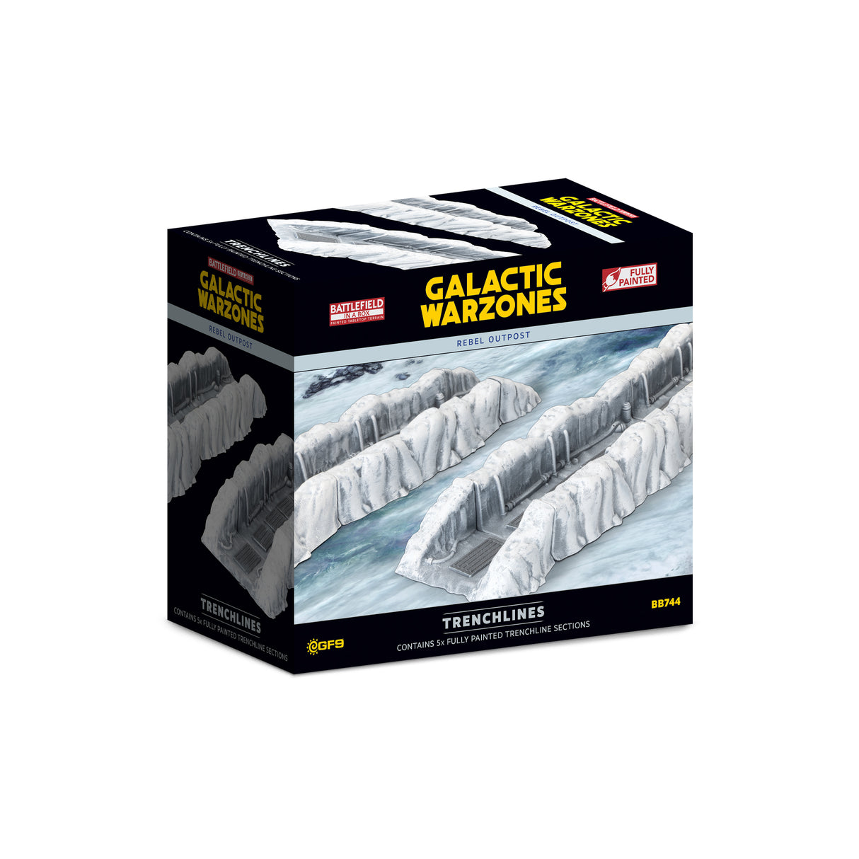 Battlefield in a Box: Galactic Warzones: Rebel Outpost - Trenchlines (x5)