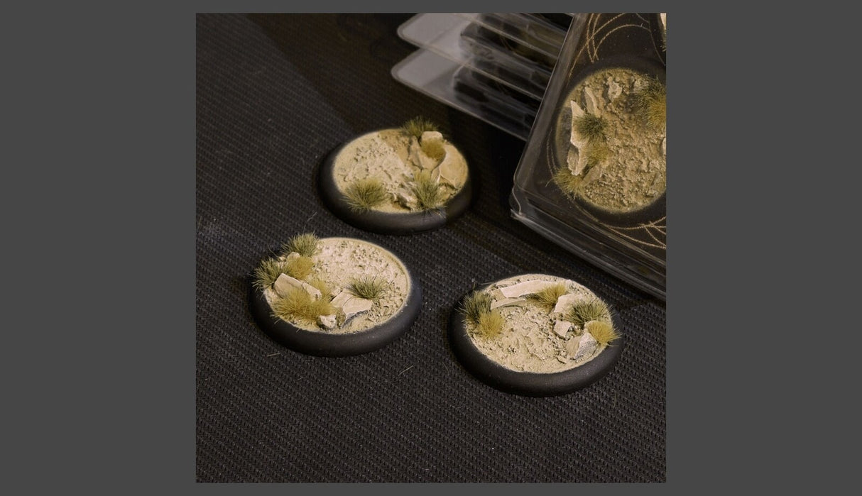 Gamers Grass: Bases: Arid Steppe Bases (RoundLip 50mm (x3))