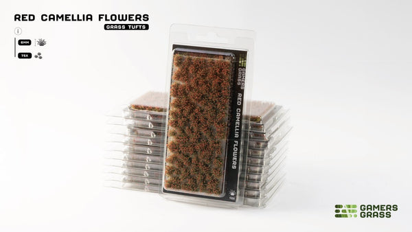 Gamer's Grass - Red Camellia Flowers