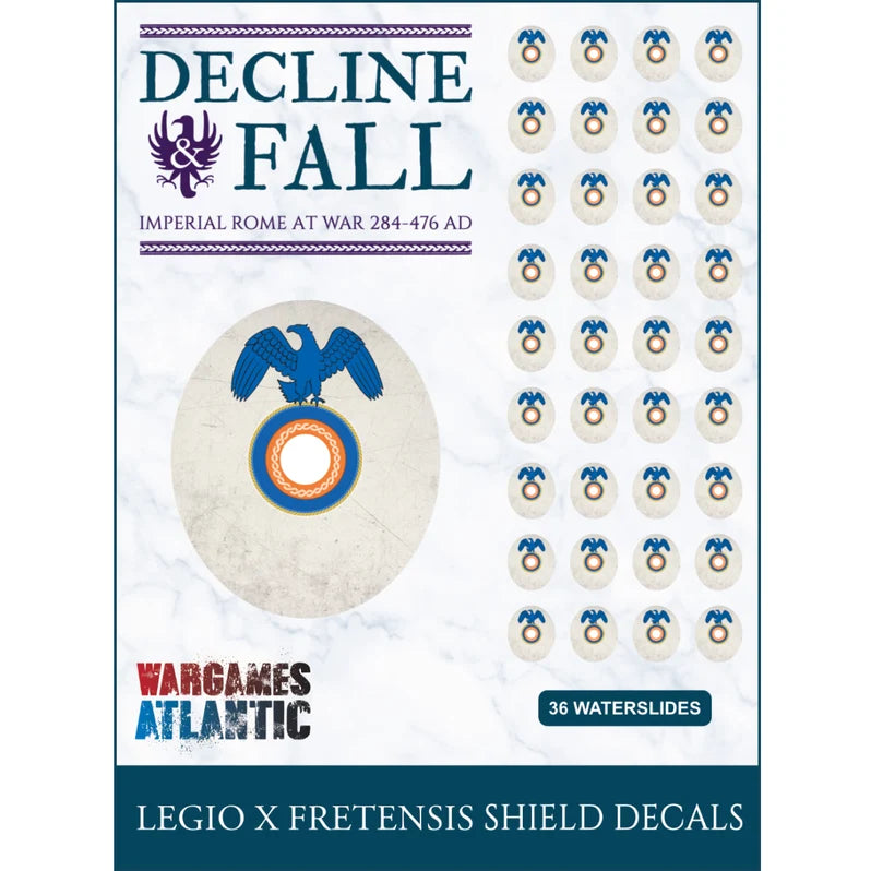 Wargames Atlantic: Decline & Fall Shield Decals: Legio X Fretensis