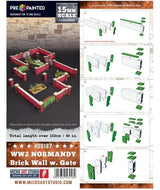 Micro Art Studio - WW2 Normandy Brick Wall (Pre-painted 15mm)