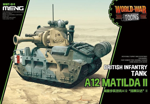 Meng World War Toons A12 Matilda II British Infantry Tank Plastic Model Kit