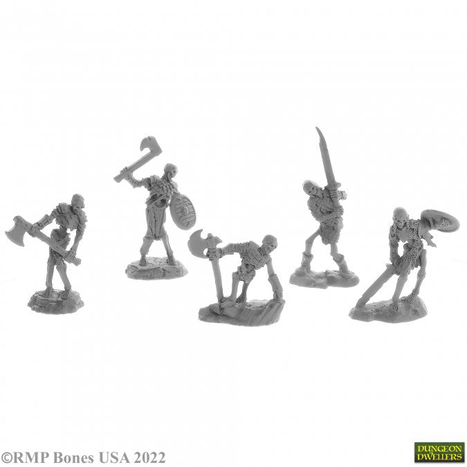 Reaper: Dungeon Dwellers: Bog Skeletons (5) (44115) (plastic)