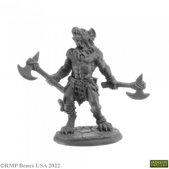 Reaper: Dungeon Dwellers: Blackmane, Gnoll Ravager (plastic)