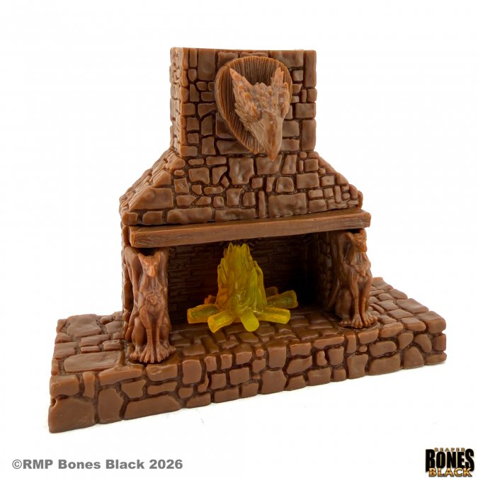 Reaper: Bones Black: Green Griffin Fireplace