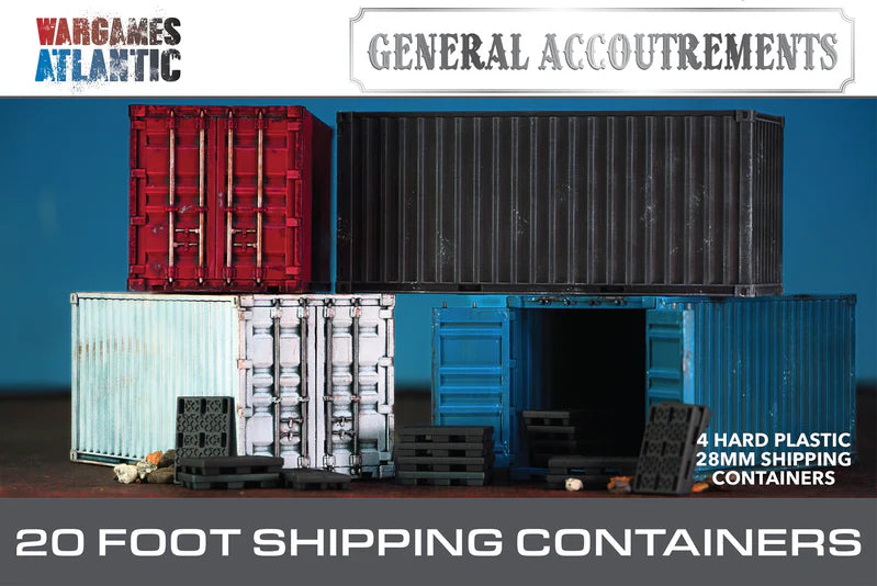 Wargames Atlantic: General Accoutrements - 20 Foot Shipping Containers