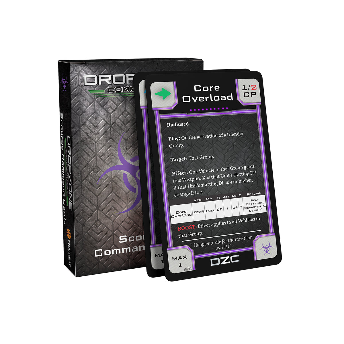 Dropzone Commander Scourge Command Cards - Pre-Order