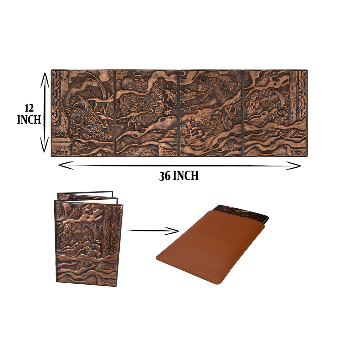 3D Faux-Leather Customizable Game Master Screen (DM/GM)