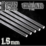 Acrylic Rods - Round 1.6 mm Clear - Gap Games