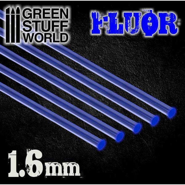 Acrylic Rods - Round 1.6 mm Fluor Blue - Gap Games