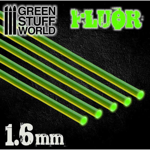 Acrylic Rods - Round 1.6 mm Fluor Green - Gap Games