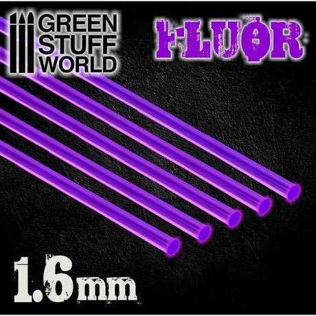 Acrylic Rods - Round 1.6 mm Fluor Purple - Gap Games