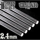 Acrylic Rods - Round 2.4 mm Clear - Gap Games
