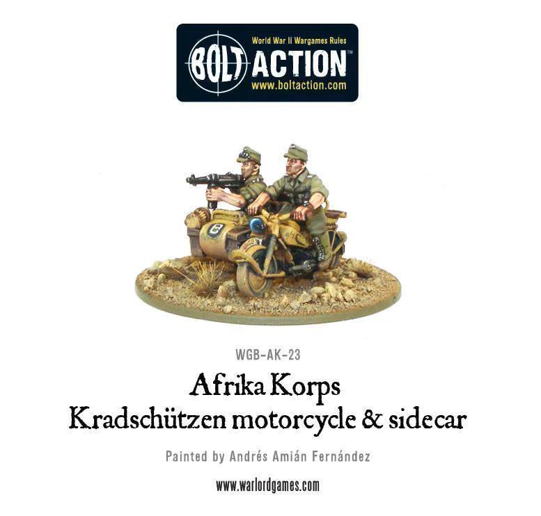 Afrika Korps Kradschutzen motorcycle and sidecar - Gap Games