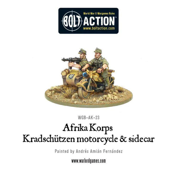 Afrika Korps Kradschutzen motorcycle and sidecar - Gap Games