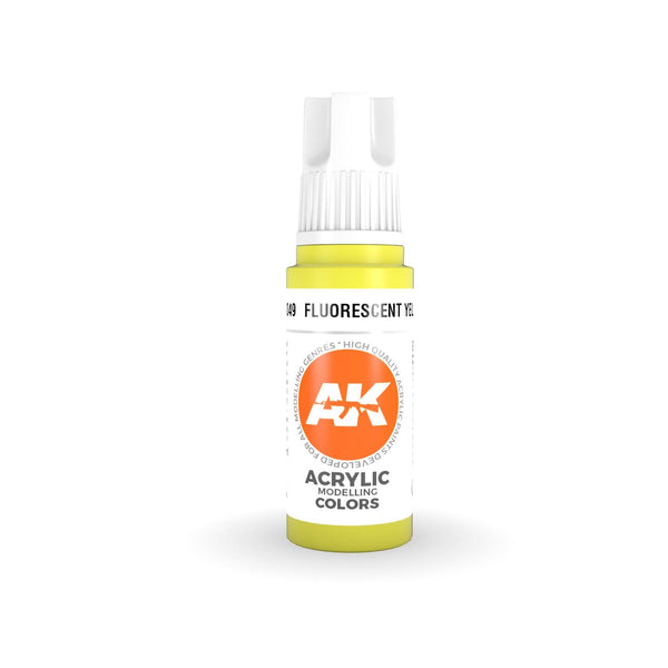 AK Interactive 3Gen Acrylics - Fluorescent Yellow 17ml - Gap Games