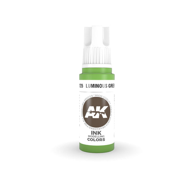 AK Interactive 3Gen Acrylics - Luminous Green INK 17ml - Gap Games