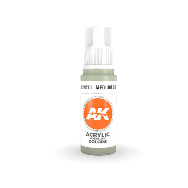 AK Interactive 3Gen Acrylics - Medium Grey 17ml - Gap Games