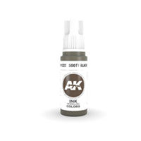 AK Interactive 3Gen Acrylics - Sooty Black INK 17ml - Gap Games