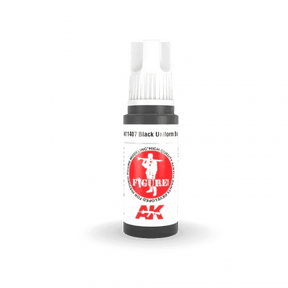 AK Interactive 3Gen Figures Acrylics - Black Uniform Base 17ml - Gap Games