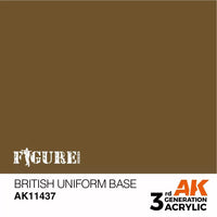 AK Interactive 3Gen Figures Acrylics - British Uniform Base 17ml - Gap Games