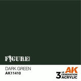 AK Interactive 3Gen Figures Acrylics - Dark Green 17ml - Gap Games