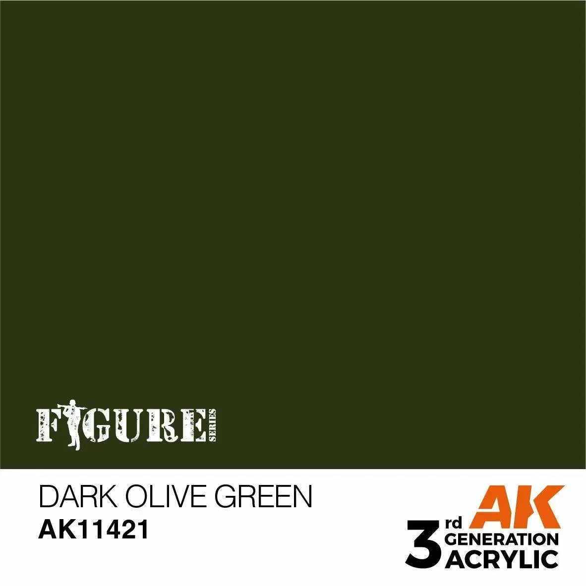 AK Interactive 3Gen Figures Acrylics - Dark Olive Green 17ml - Gap Games