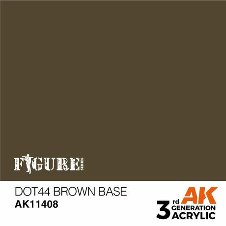 AK Interactive 3Gen Figures Acrylics - Dot44 Brown Base 17ml - Gap Games