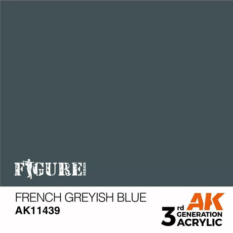AK Interactive 3Gen Figures Acrylics - French Greyish Blue 17ml - Gap Games